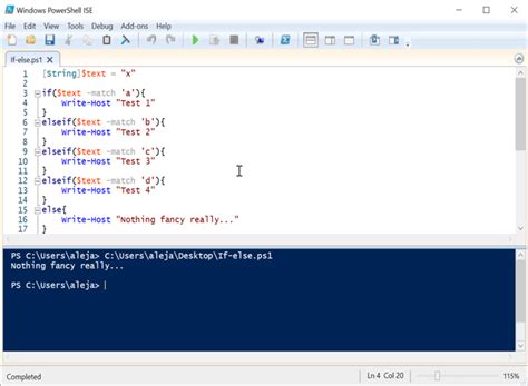 nested if statements powershell